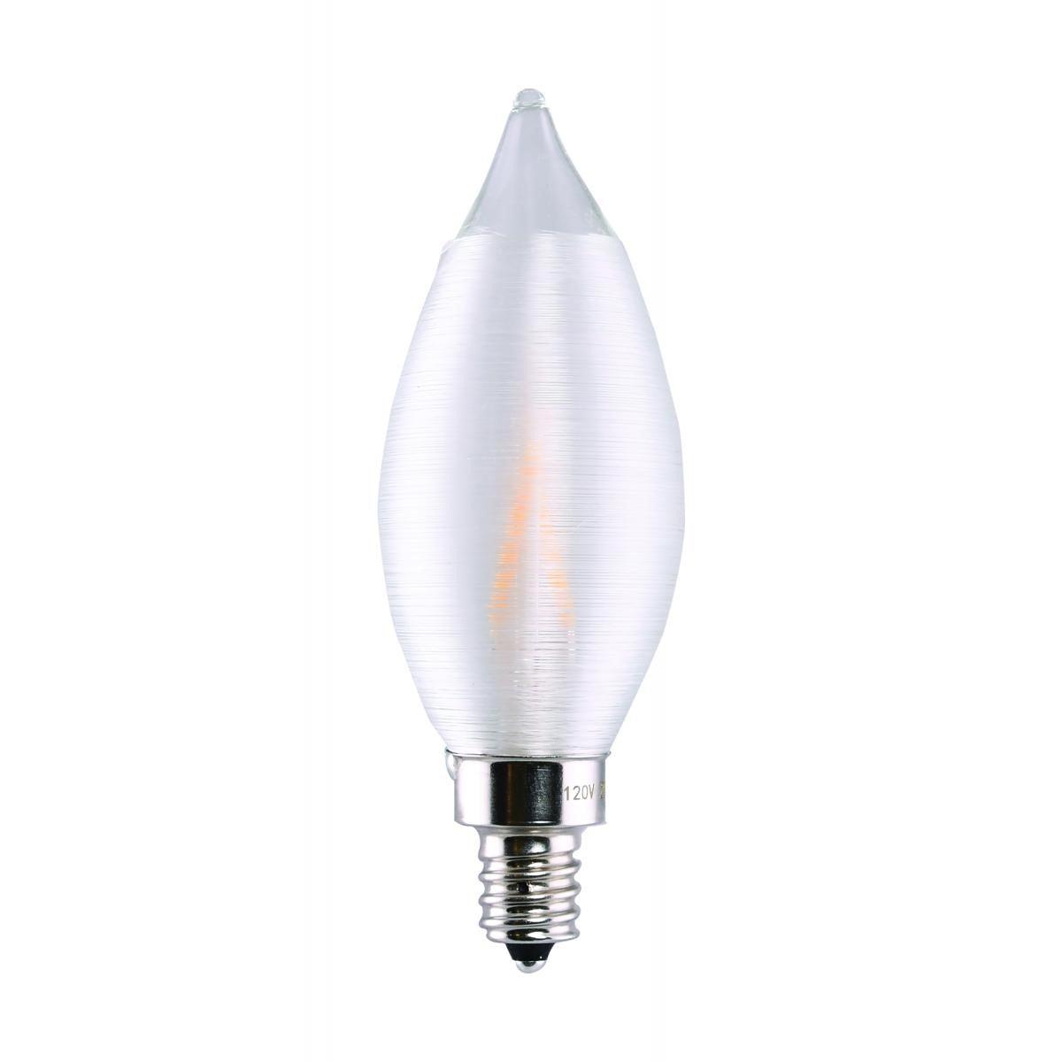 CA11 Candle LED Bulb, 2 Watt, 150 Lumens, 2700K, E12 Candelabra Base, Clear Finish - Bees Lighting