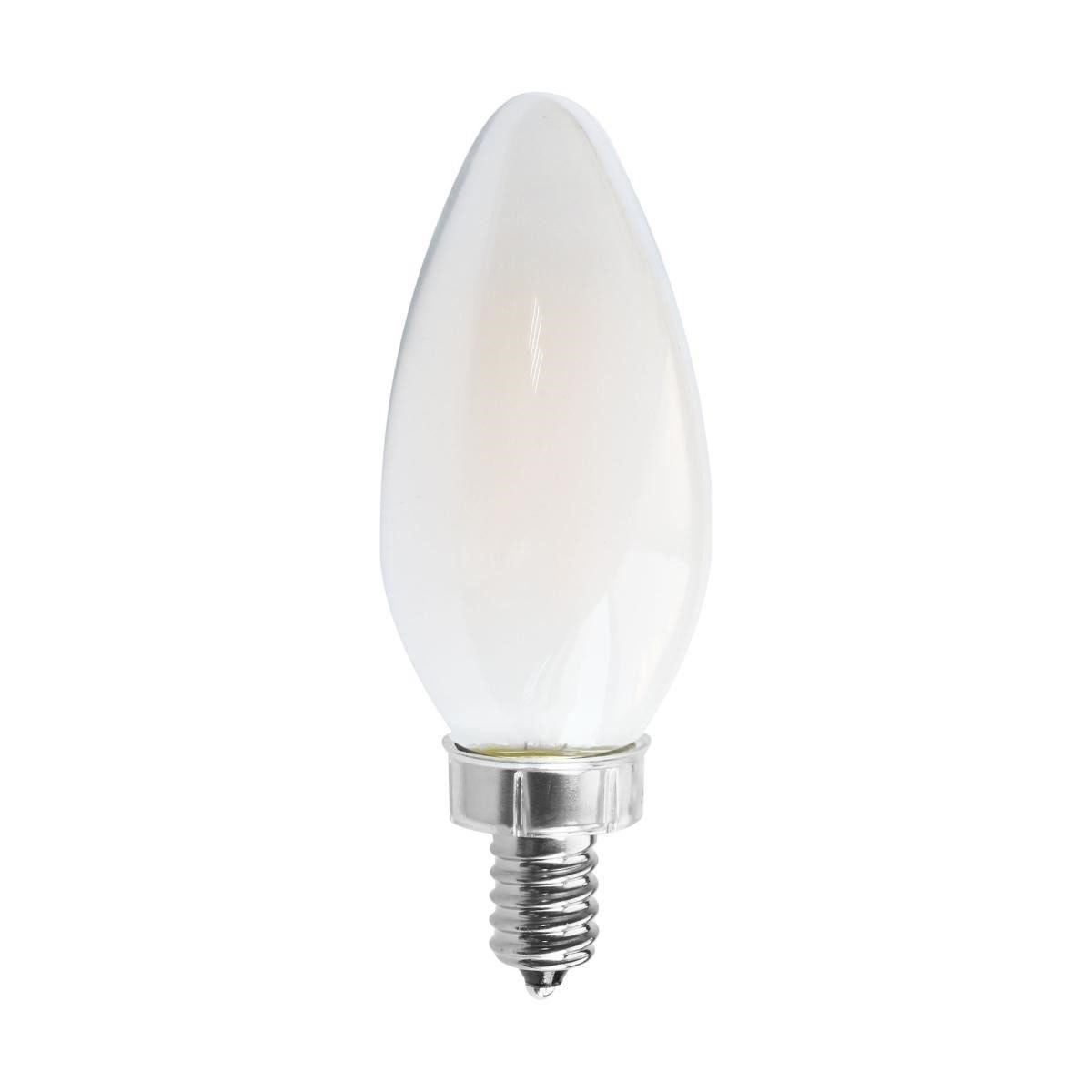 C11 Candle LED Bulb, 8 Watt, 760 Lumens, 2700K, E12 Candelabra Base, Frosted Finish - Bees Lighting