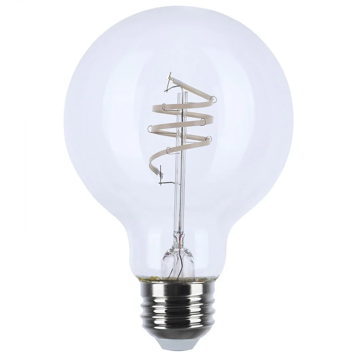 Reminiscent Gray Coil Filament G25 LED Bulb, 6 Watts, 500 Lumens, 2700K, E26 Medium Base - Bees Lighting