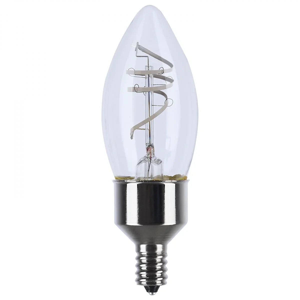 Reminiscent Gray Coil Filament B11 LED Bulb, 4 Watts, 350 Lumens, 2700K, E12 Candelabra Base - Bees Lighting