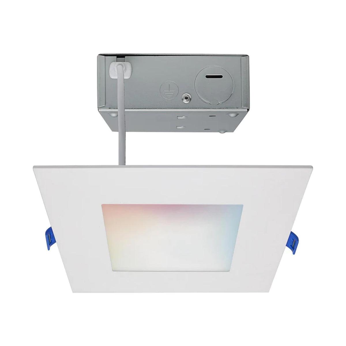 Satco Starfish, Flat Lens, 6 inch, Square Smart Canless LED Recessed Light, 12 Watt, 750 Lumens, Selectable CCT 2000K to 5000K RGB/Tunable White - Bees Lighting
