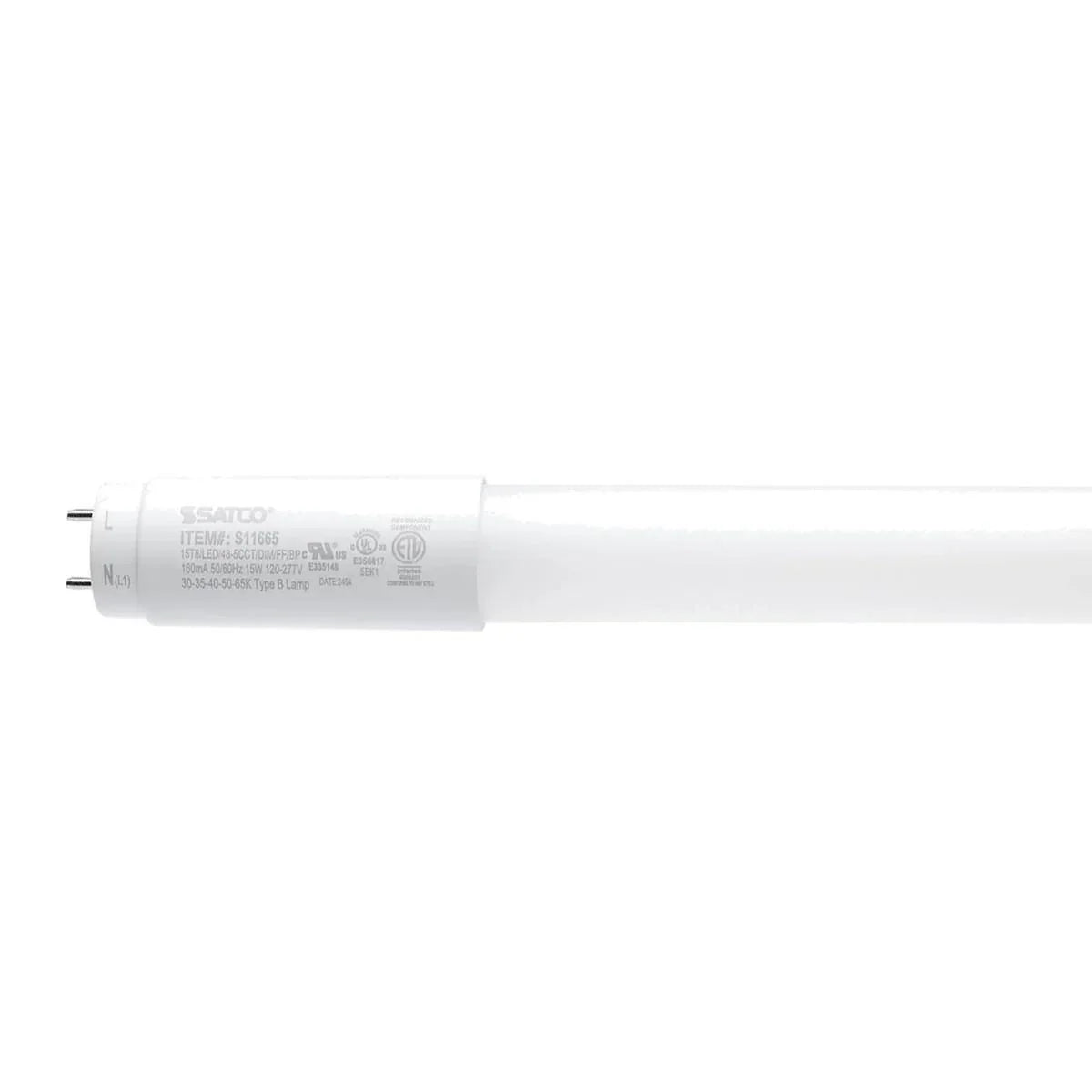 4ft Flicker Free LED T8 Tube, 15W, 2200lm, 3000K to 6500K, Ballast Bypass, 25-Pack - Bees Lighting