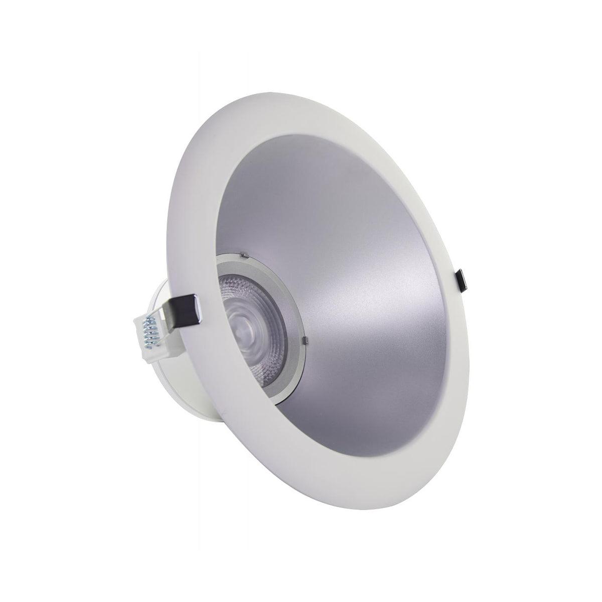4 In. Commercial Canless LED Recessed Light, 15 Watt, 1020 Lumens, Selectable CCT, 2700K to 5000K, Silver Finish - Bees Lighting