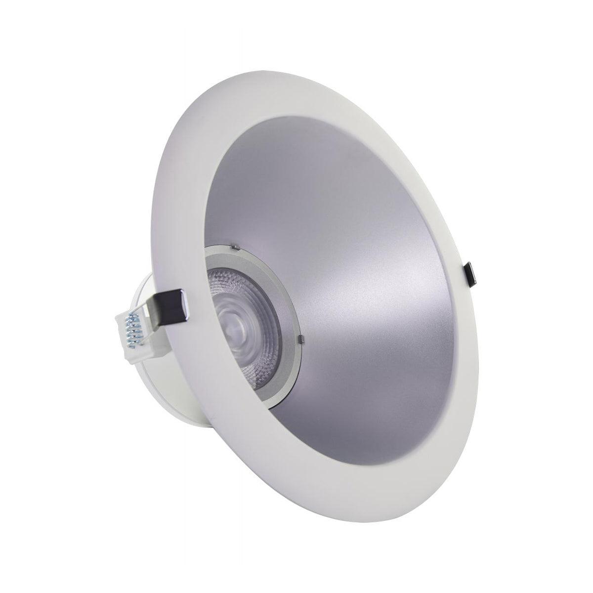 6 In. Commercial Canless LED Recessed Light, 23 Watt, 1750 Lumens, Selectable CCT, 2700K to 5000K, Silver Finish - Bees Lighting