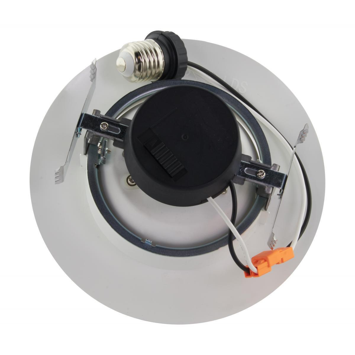 6 Inch Round LED Directional Retrofit Downlight, 7 Watt, 800 Lumens, Selectable CCT, 2700K to 5000K, Baffle Trim - Bees Lighting