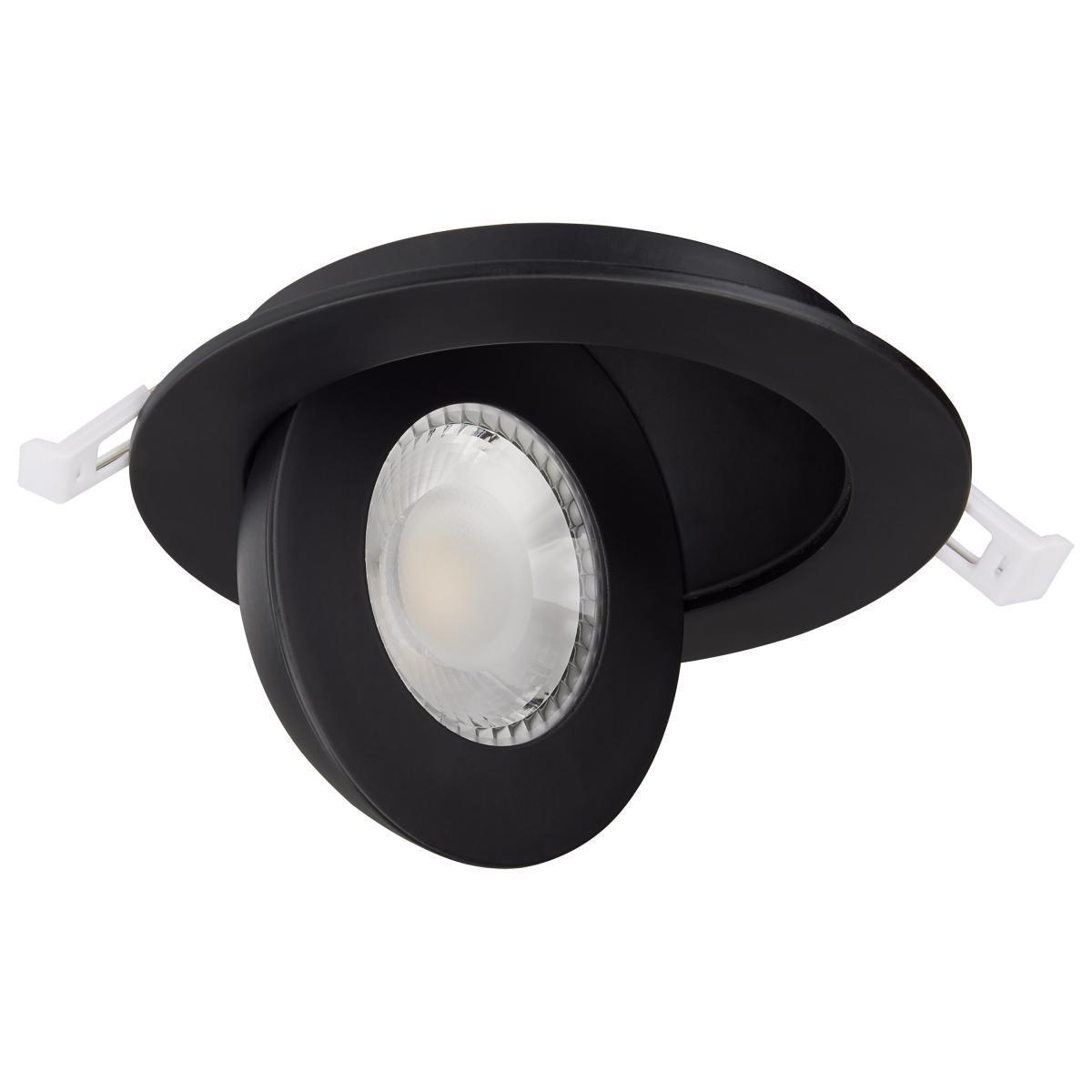 4 Inch Round Gimbal Downlight with Remote Driver, Round, 9 Watt, 750 Lumens, Selectable CCT, 2700K to 5000K, Black Finish - Bees Lighting