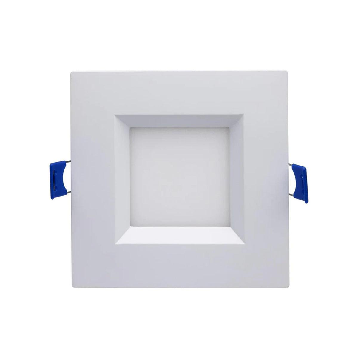 Slim Fit Canless LED Recessed Light, 4 Inch, Square, 12 Watt, 750 Lumens, Selectable CCT, 2700K to 5000K - Bees Lighting