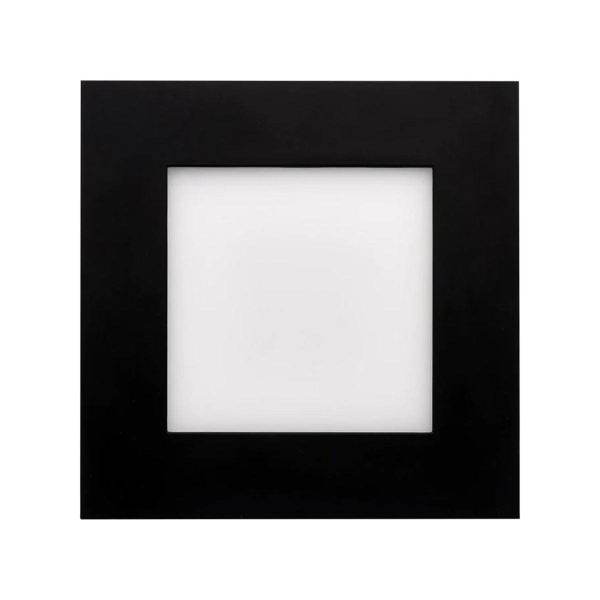 Slim Fit Canless LED Recessed Light, 6 inch, Edge-Lit, Square, 12 Watt, 750 Lumens, Selectable CCT, 2700K to 5000K, Black Finish