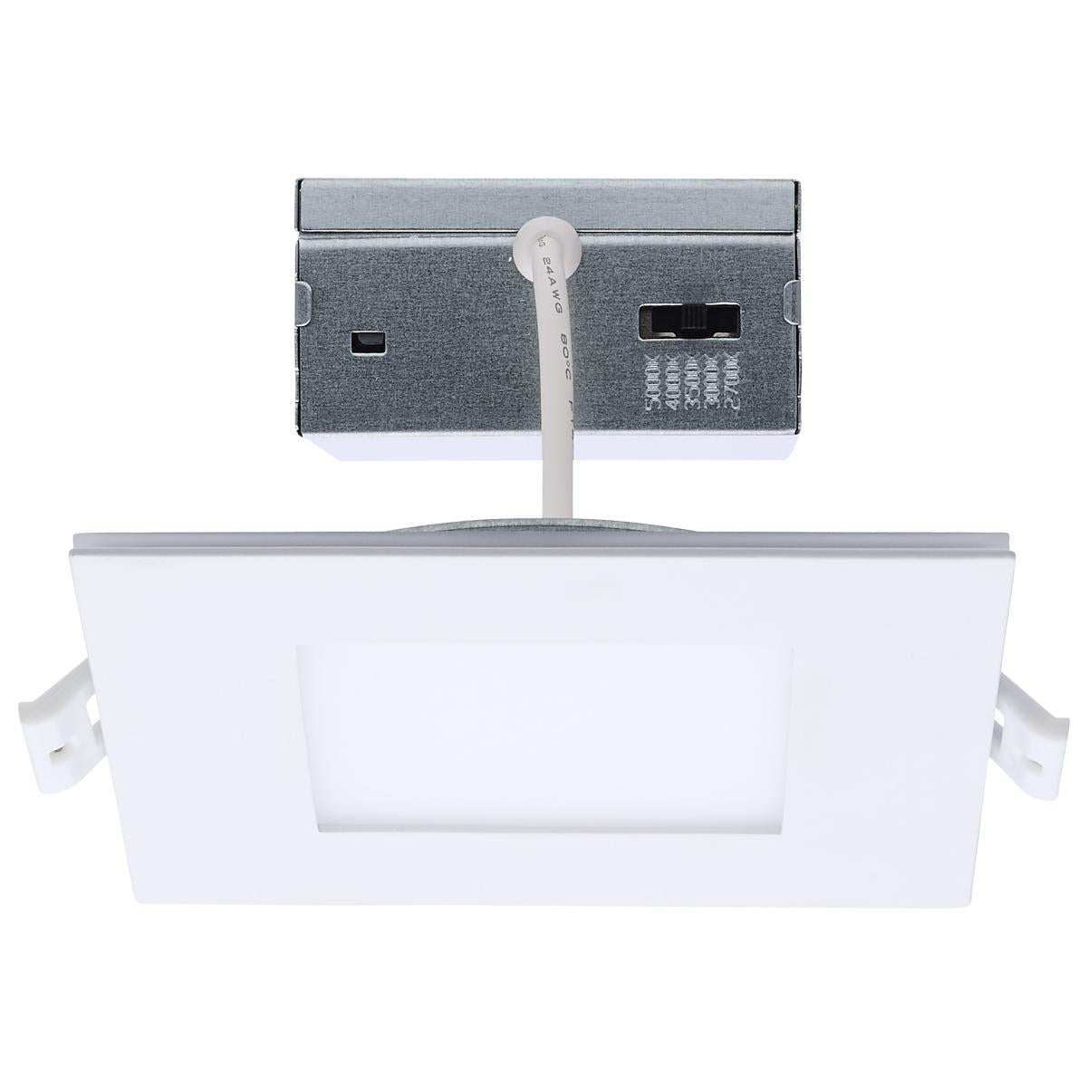 4" Square LED Recessed Downlight with Night Light, 760 Lm, Selectable CCT