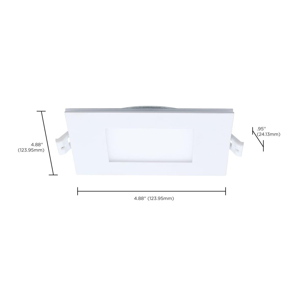 4" Square LED Recessed Downlight with Night Light, 760 Lm, Selectable CCT