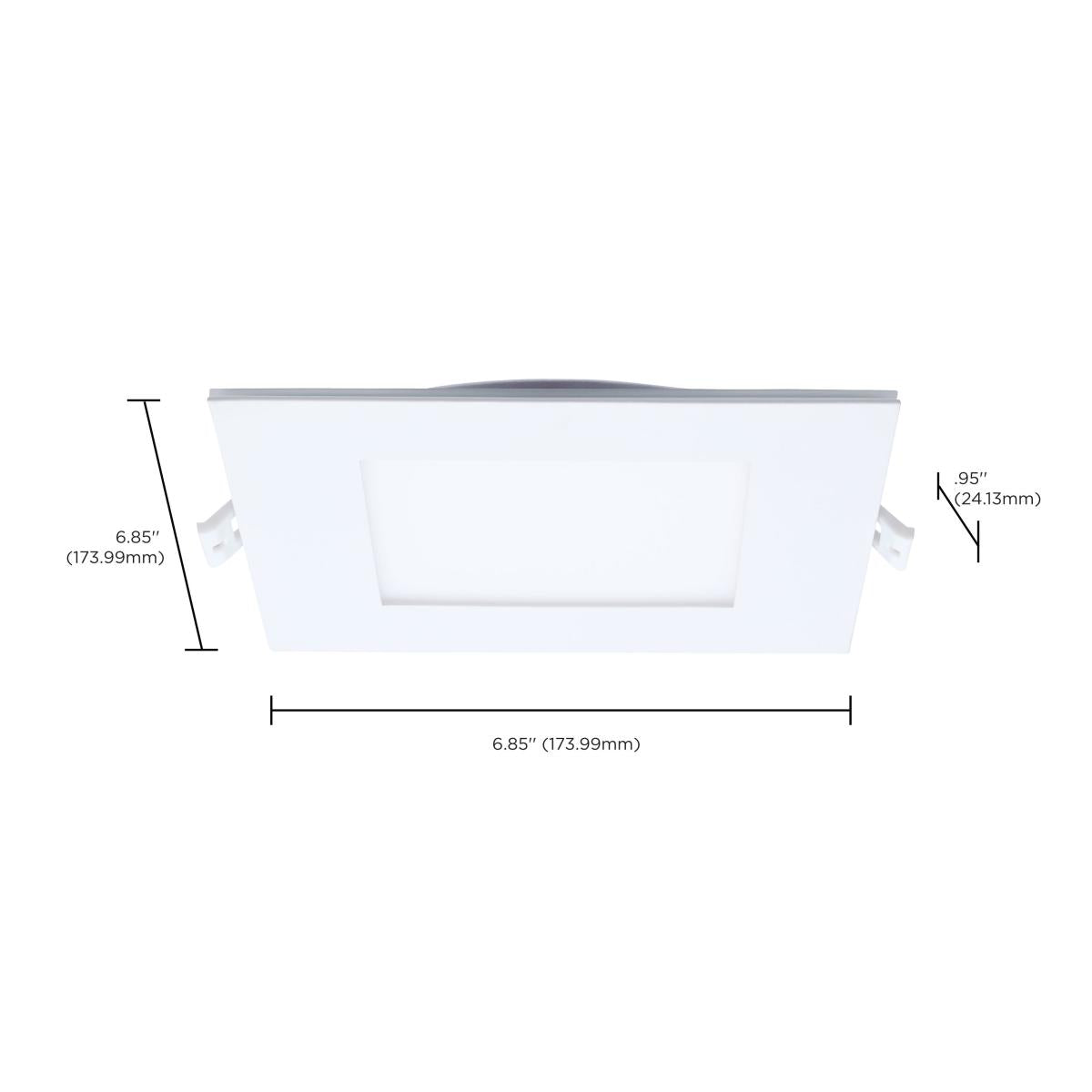 6" Square LED Recessed Downlight with Night Light, 1000 Lm, Selectable CCT