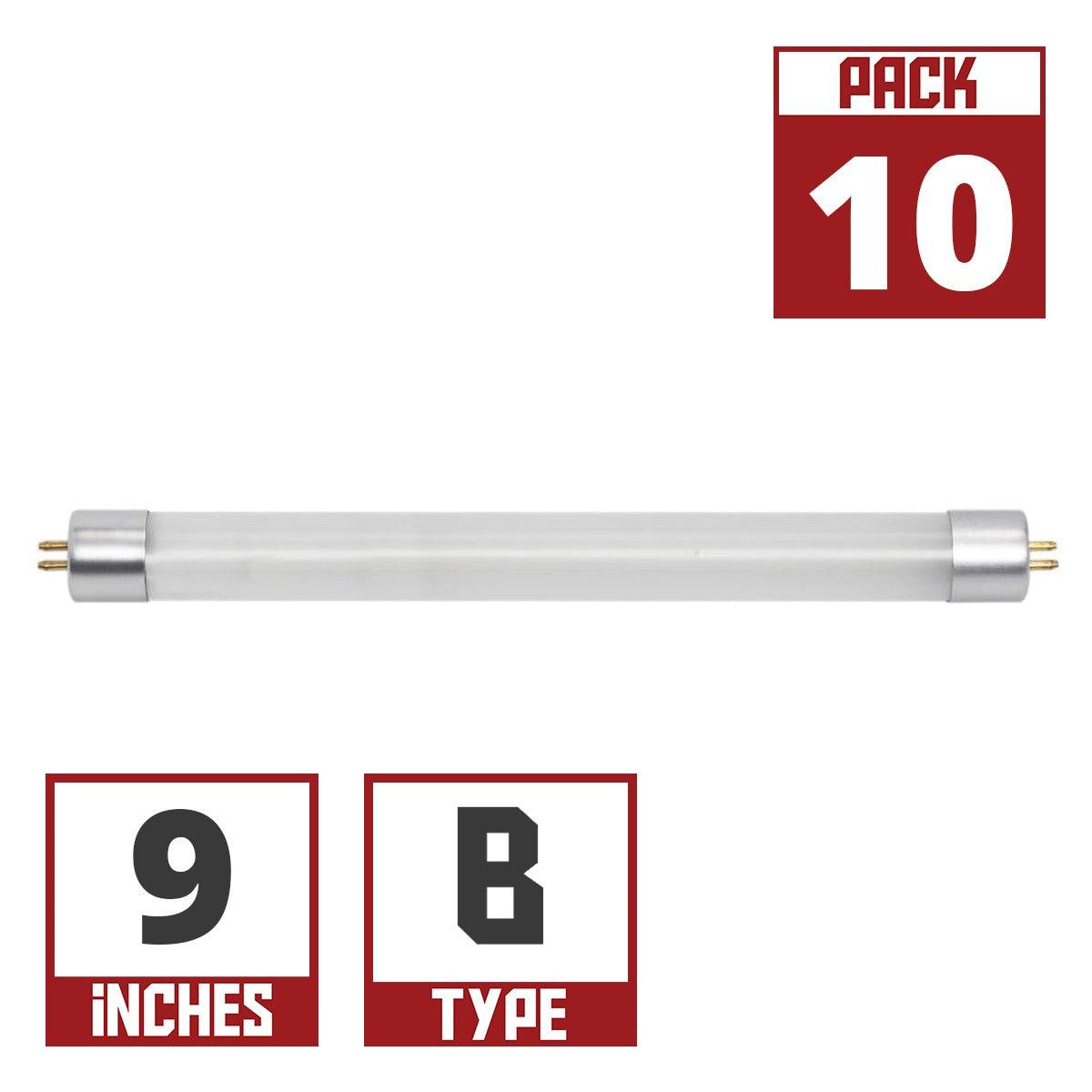 9 Inch LED mini T5 Tube, 3 Watt, 270 Lumens, 4000K, F6T5 Replacement, Ballast Bypass Double End, G5 Base (Case Of 10)