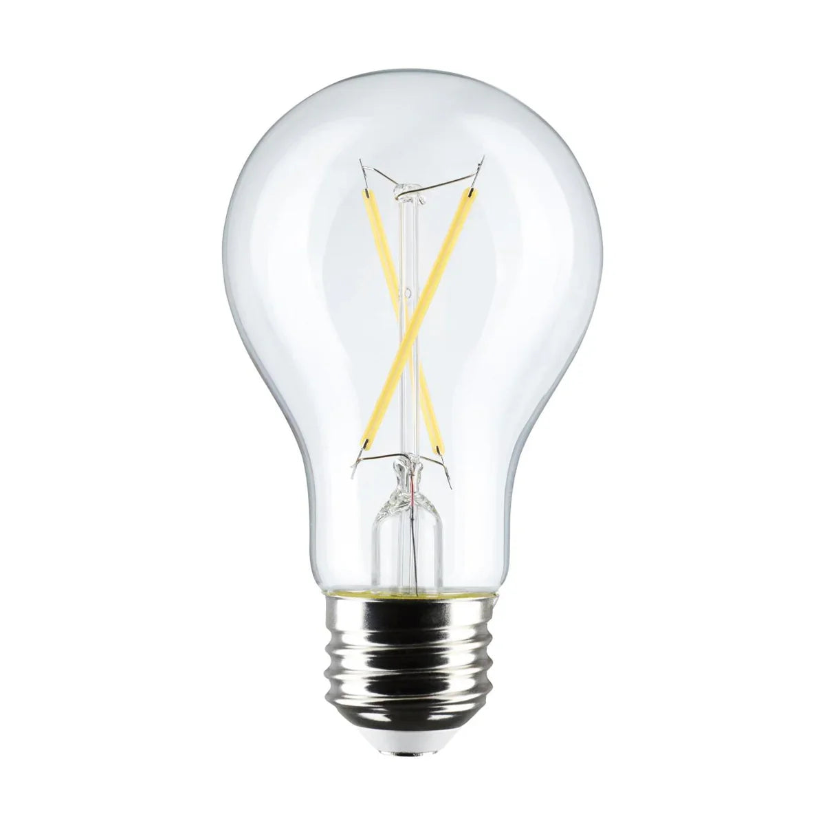 A19 LED Filament Bulb, 5 Watts, 450 Lumens, 3000K, E26 Medium Base, Clear Finish, Pack of 4 - Bees Lighting