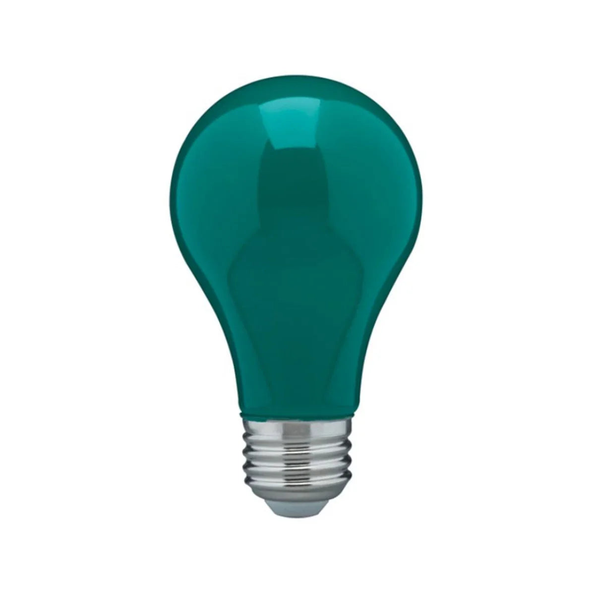 A19 LED Bulb, 8 Watts, E26 Medium Base, Ceramic Green Finish, 120V - Bees Lighting