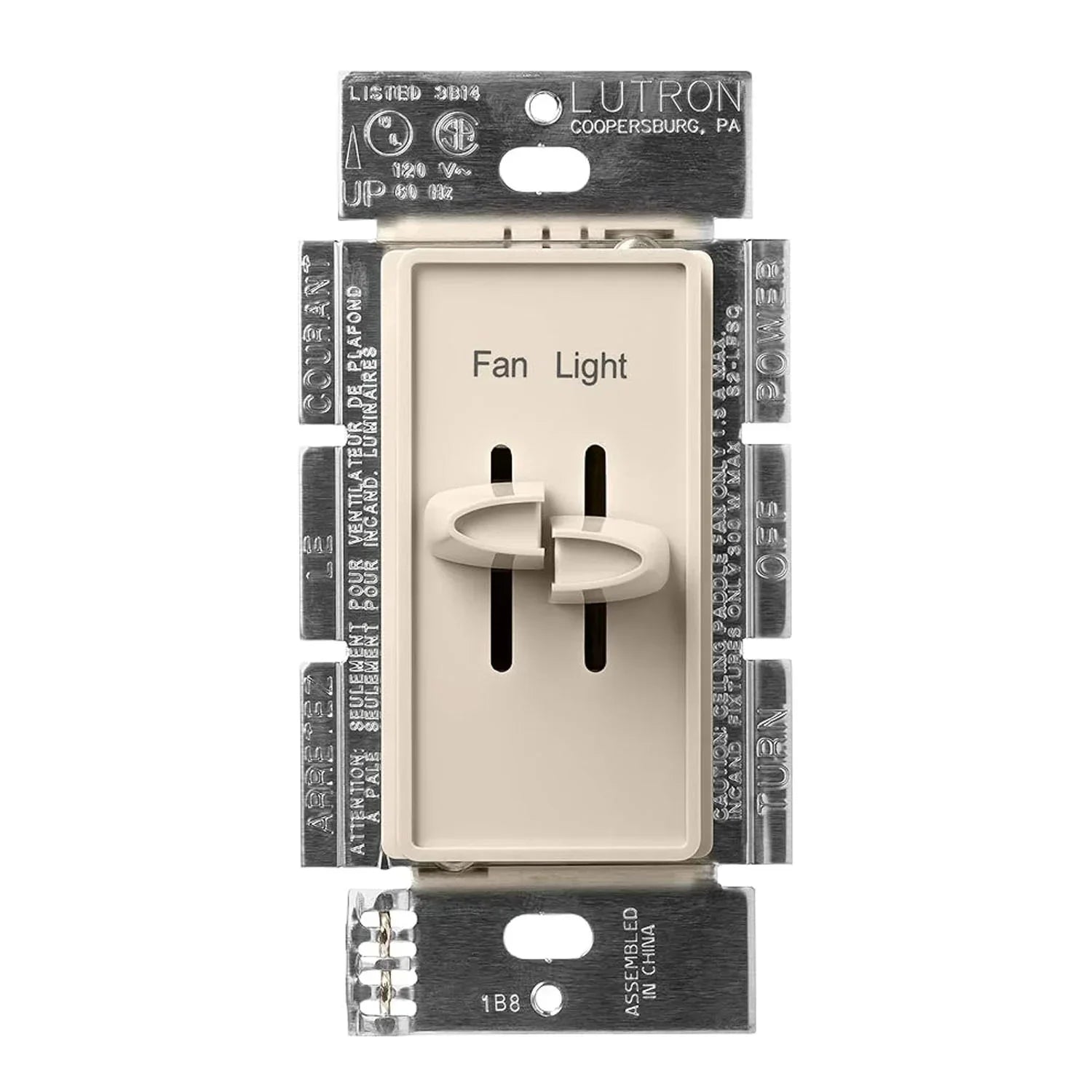 Lutron Skylark Combination Fan and Light Control, 3-Speed, 1.5 Amp, Single-Pole - Bees Lighting