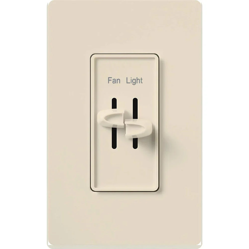 Skylark Dual Slide 3-Speed Fan and Light Control, Single Pole, Light Almond - Bees Lighting