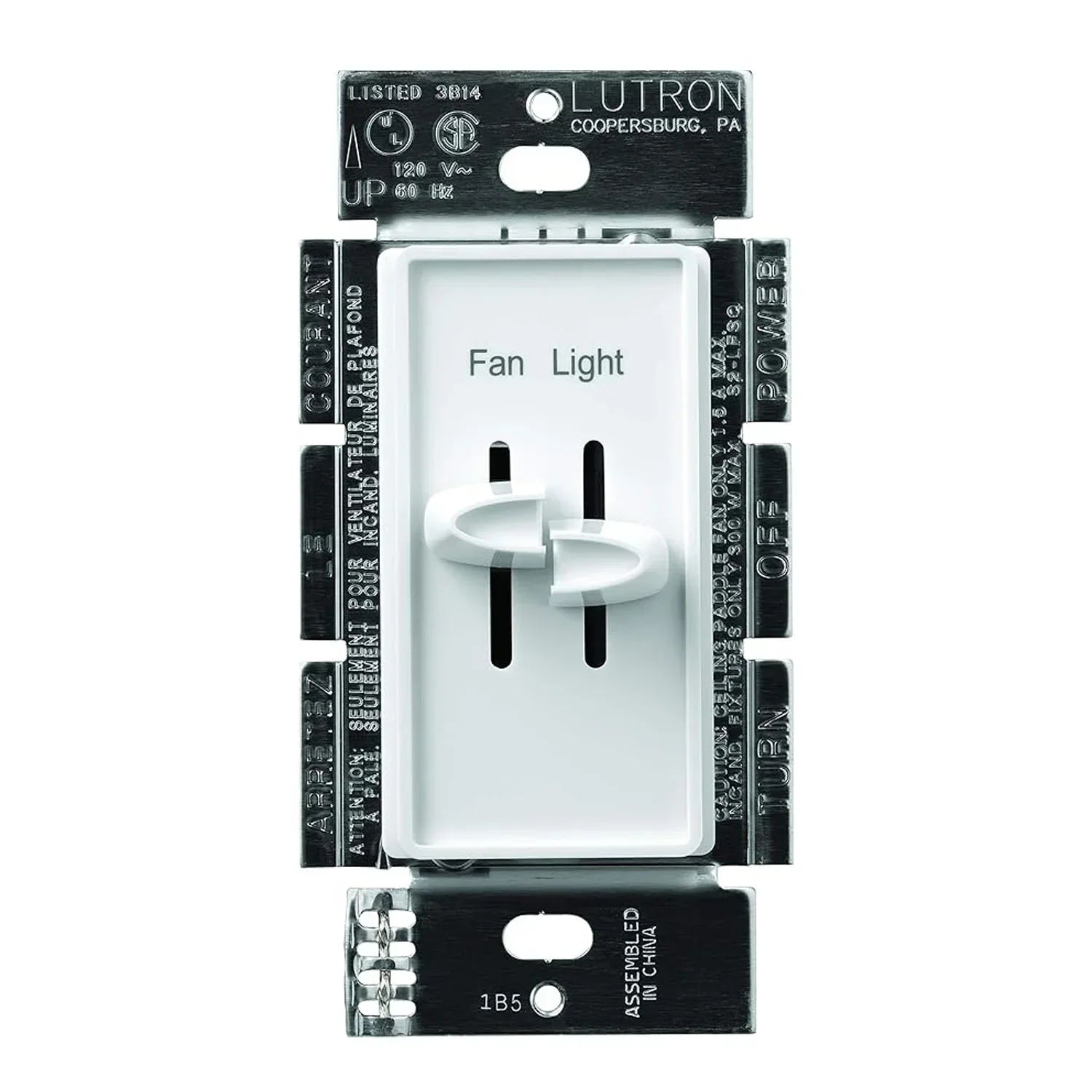 Lutron Skylark Combination Fan and Light Control, 3-Speed, 1.5 Amp, Single-Pole - Bees Lighting