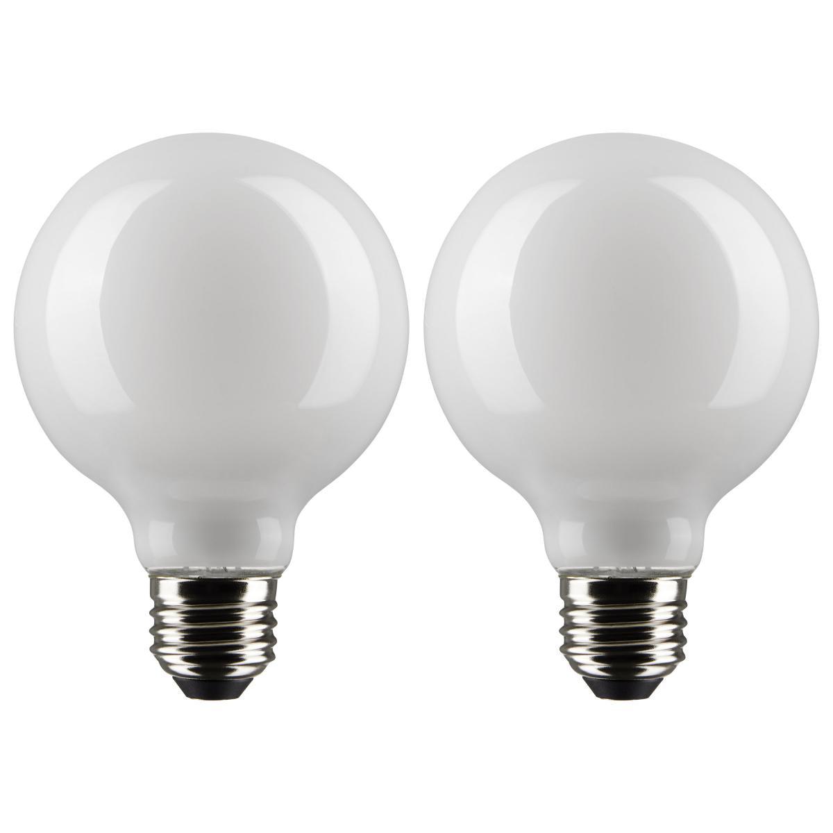 G25 LED Globe Bulb, 5 Watt, 350 Lumens, 2700K, E26 Medium Base, Frosted Finish, Pack Of 2 - Bees Lighting