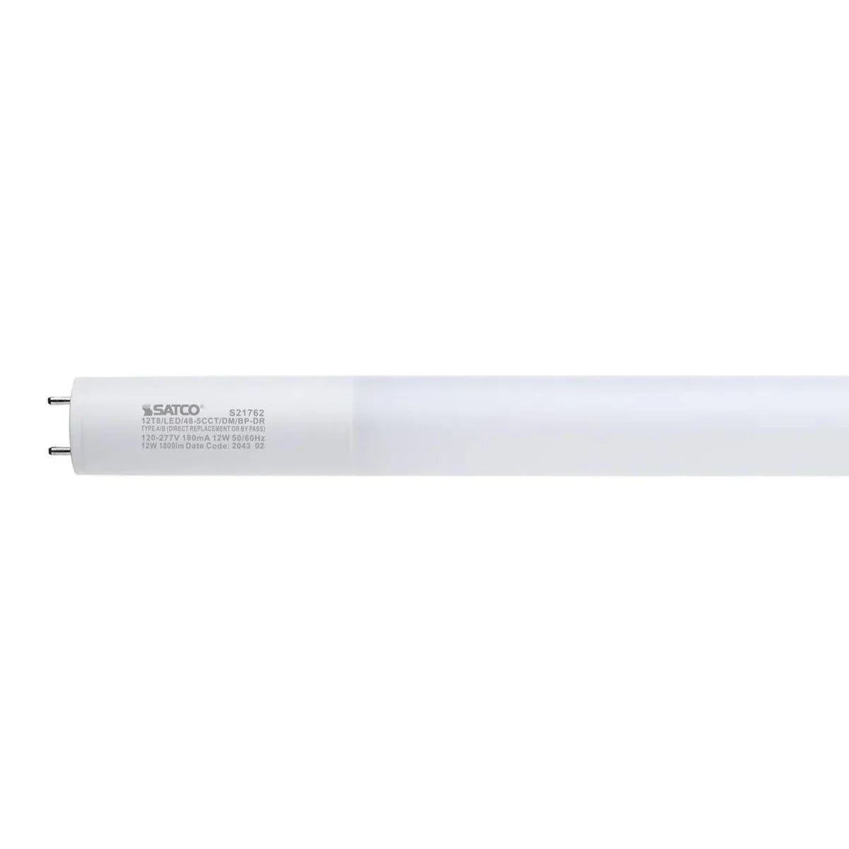 4ft LED T8 Tube, 12 Watts, 1800lm, 3000K to 6500K, Type A+B, Single|Dual End, Glass with PET Coating - Bees Lighting