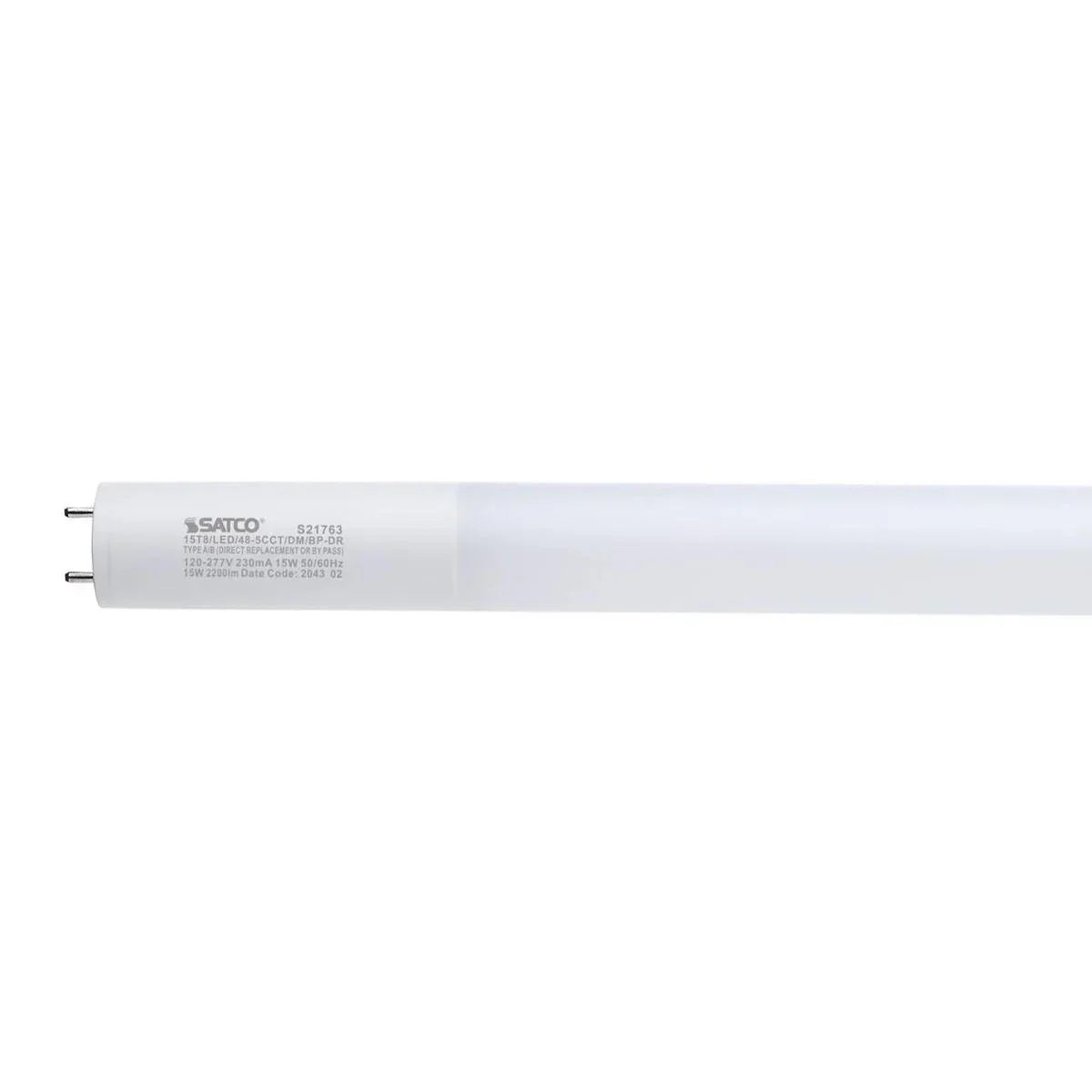 4ft LED T8 Tube, 15 Watts, 2200lm, 3000K to 6500K, Type A+B, Single|Dual End, Glass with PET Coating - Bees Lighting