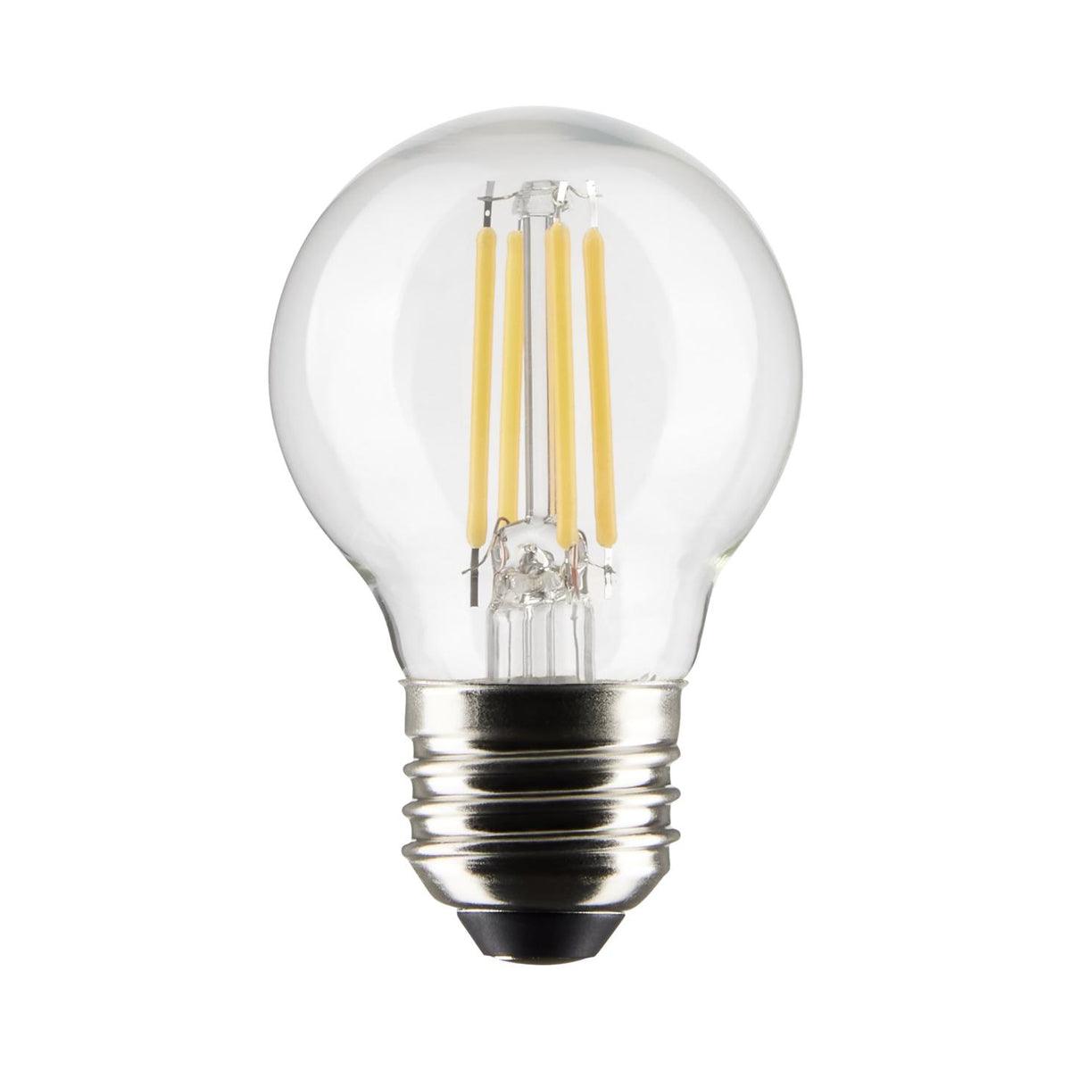 G16.5 Filament LED Globe Bulb, 4 Watt, 350 Lumens, 2700K, E26 Medium Base, Clear Finish, Pack Of 2 - Bees Lighting