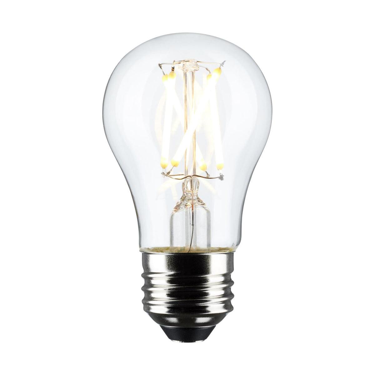 A15 Standard Filament LED Bulb, 6 Watt, 450 Lumens, 2700K, E26 Medium Base, Clear Finish, Pack Of 2