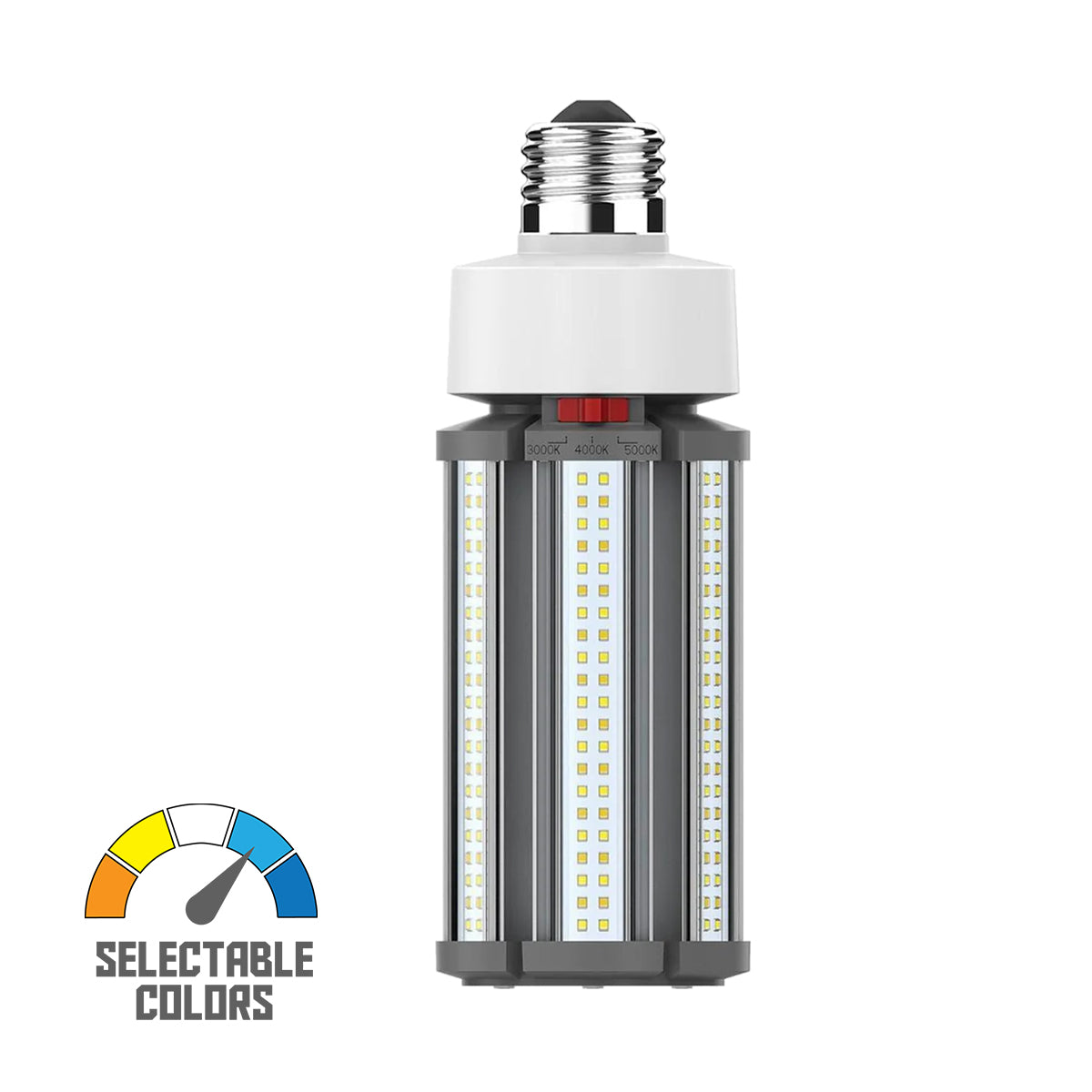 Retrofit LED Corn Bulb Omnidirectional, 45 Watts, 6300lm, Selectable CCT, E26 Base, 480V - Bees Lighting