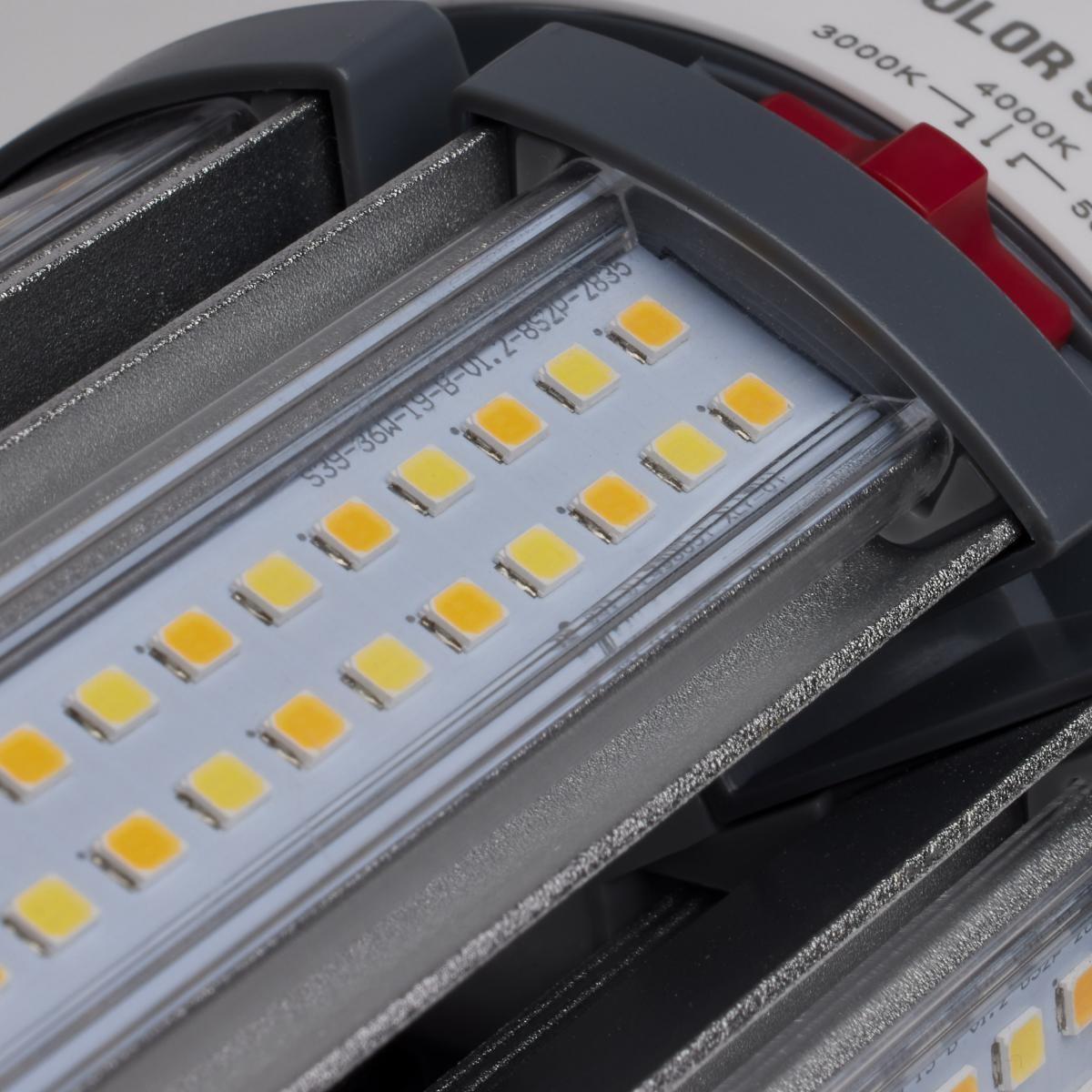 Retrofit LED Corn Bulb Omnidirectional, 45 Watts, 6300lm, Selectable CCT, E26 Base, 480V - Bees Lighting