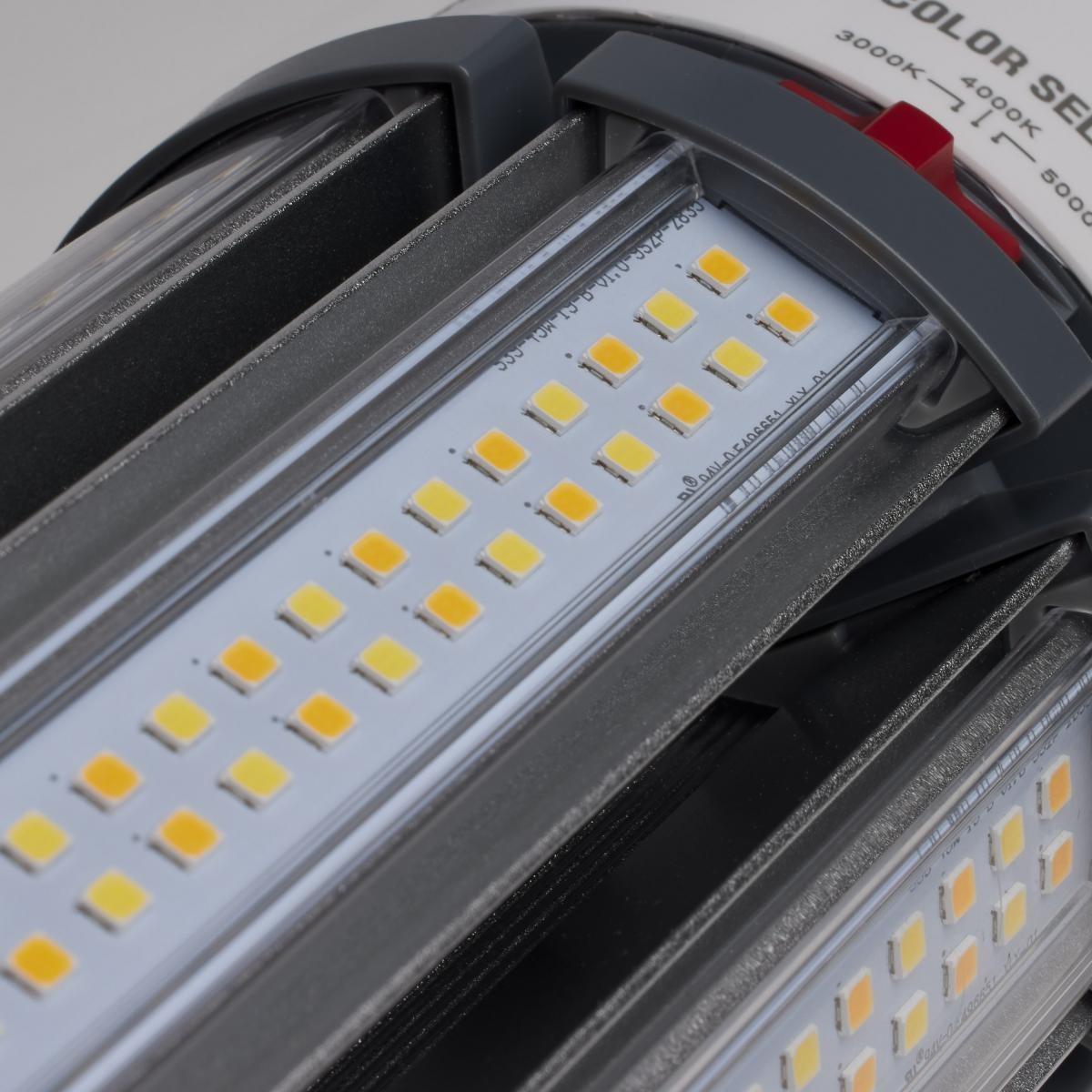 Retrofit LED Corn Bulb Omnidirectional, 45 Watts, 6300lm, Selectable CCT, EX39 Mogul, 480V - Bees Lighting