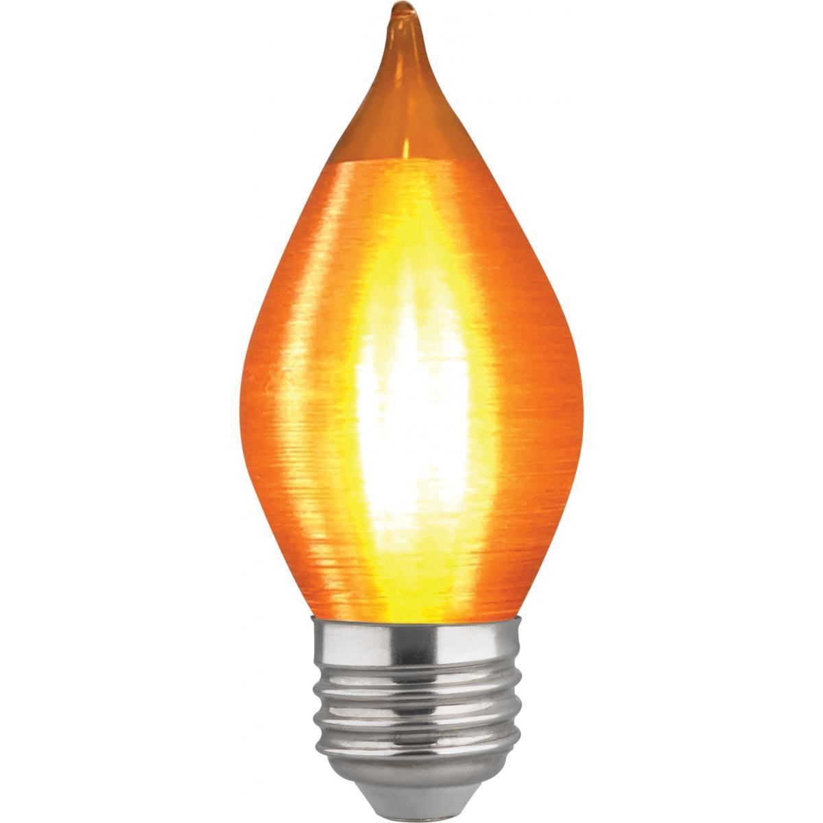 C15 Candle Filament LED Bulb, 40W Equivalent,4 Watt, 240 Lumens, 2100K, E26 Medium Base, Amber Finish - Bees Lighting