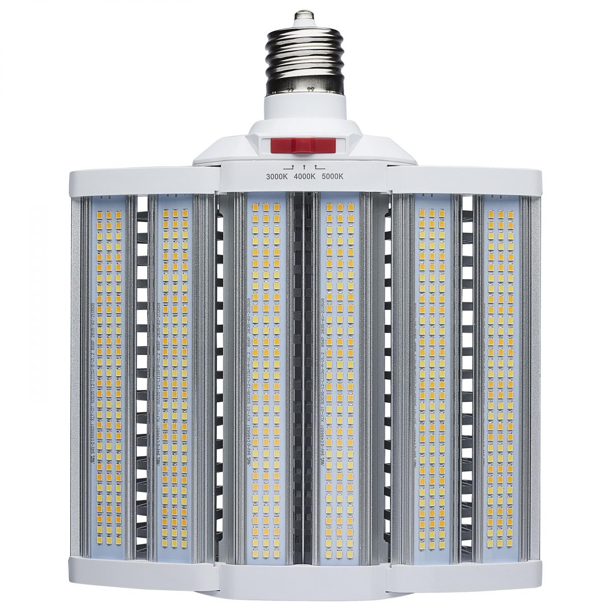 Wall Pack/Shoebox LED Retrofit Lamp, Wattage Selectable 90/100/110W, 15400 Lumens, Selectable CCT 30K/40K/50K, EX39 Mogul Extended Base, 120-277V