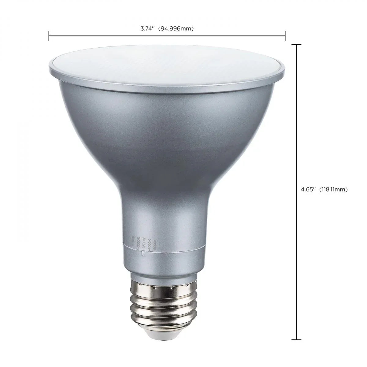 PAR30 Long Neck LED Bulb, 15W, 1800 Lumens, 27K|30K|40K|50K, E26 Base, 40° Flood, 120V - Bees Lighting