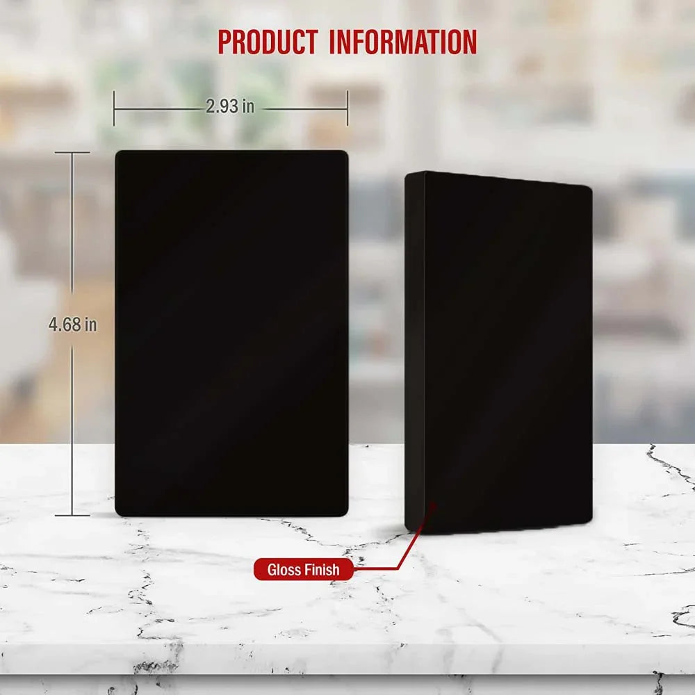 1-Gang Screwless Blank Wall Plate, Black - Bees Lighting