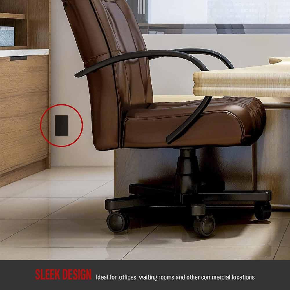 1-Gang Screwless Blank Wall Plate, Black - Bees Lighting