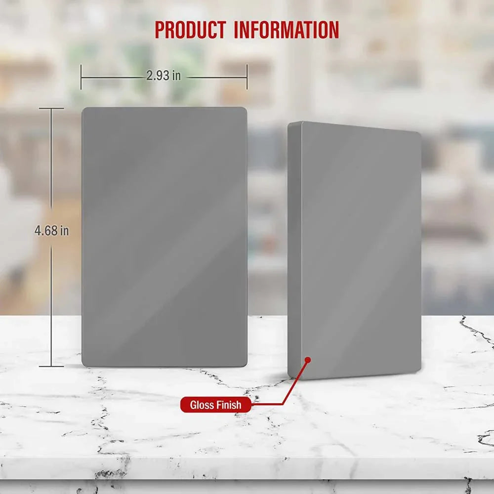 1-Gang Screwless Blank Wall Plate, Gray - Bees Lighting