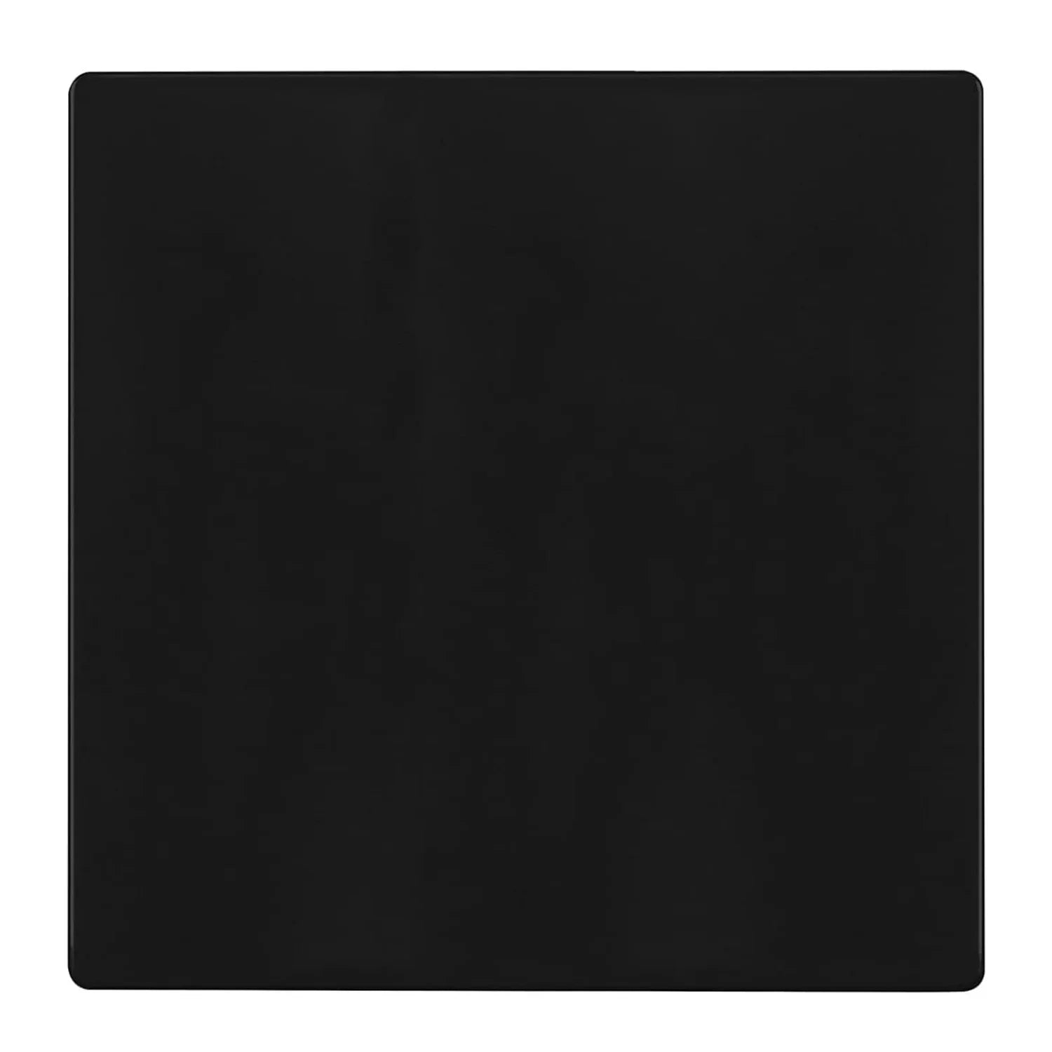 2-Gang Screwless Blank Wall Plate, Black - Bees Lighting