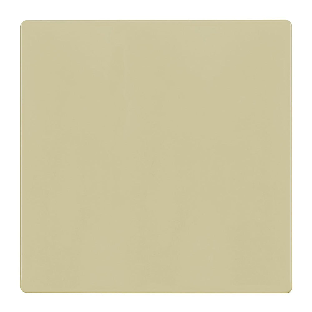 Two-Gang Screwless Blank Wall Plate Ivory - Bees Lighting