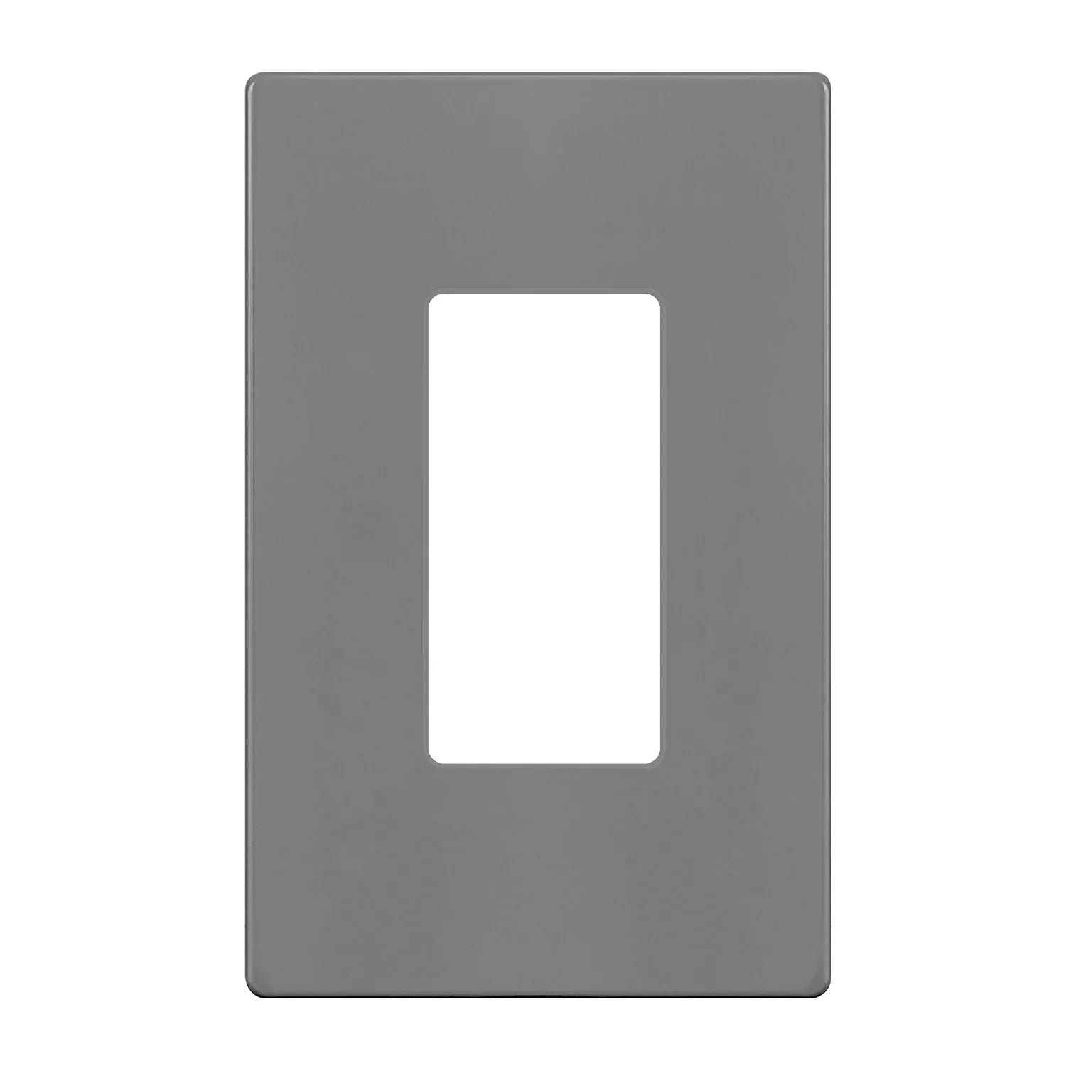 1-Gang Decorator Rocker Screwless Wall Plate, Gray - Bees Lighting