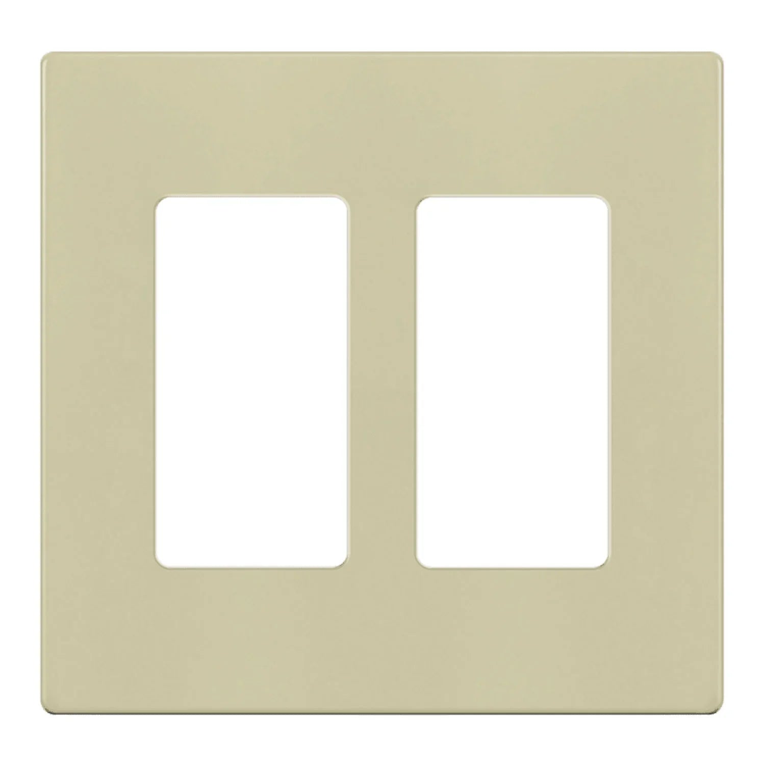 2-Gang Decorator Rocker Screwless Wall Plate, Ivory - Bees Lighting