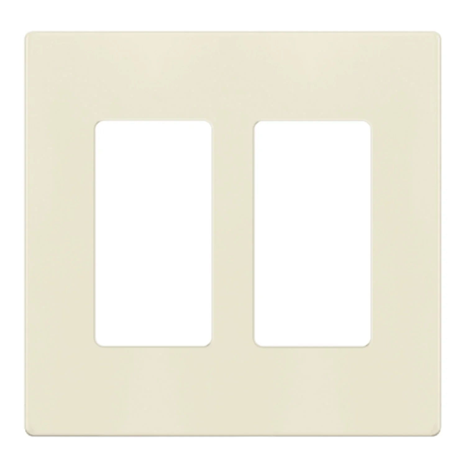 2-Gang Decorator Rocker Screwless Wall Plate, Light Almond - Bees Lighting