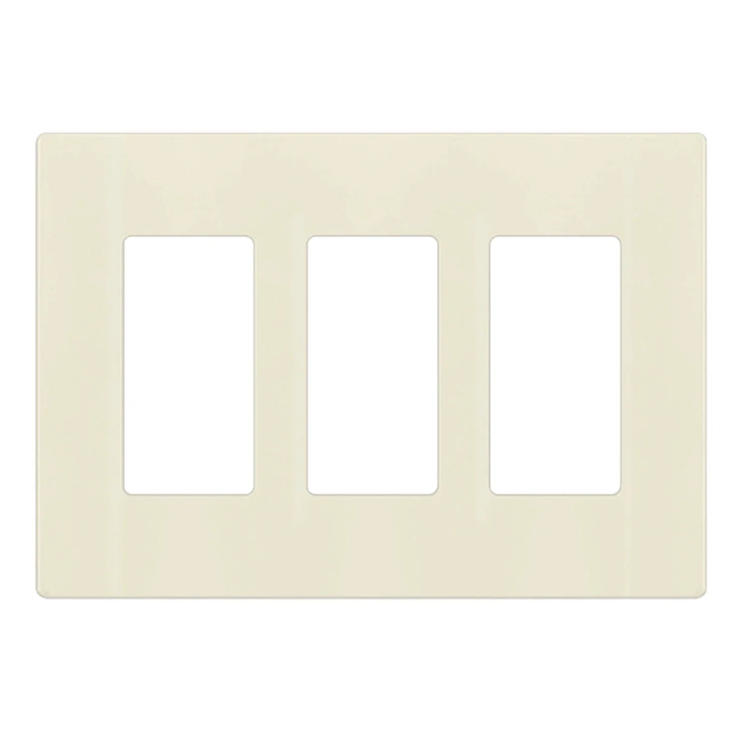 3-Gang Decorator Rocker Screwless Wall Plate, Light Almond - Bees Lighting