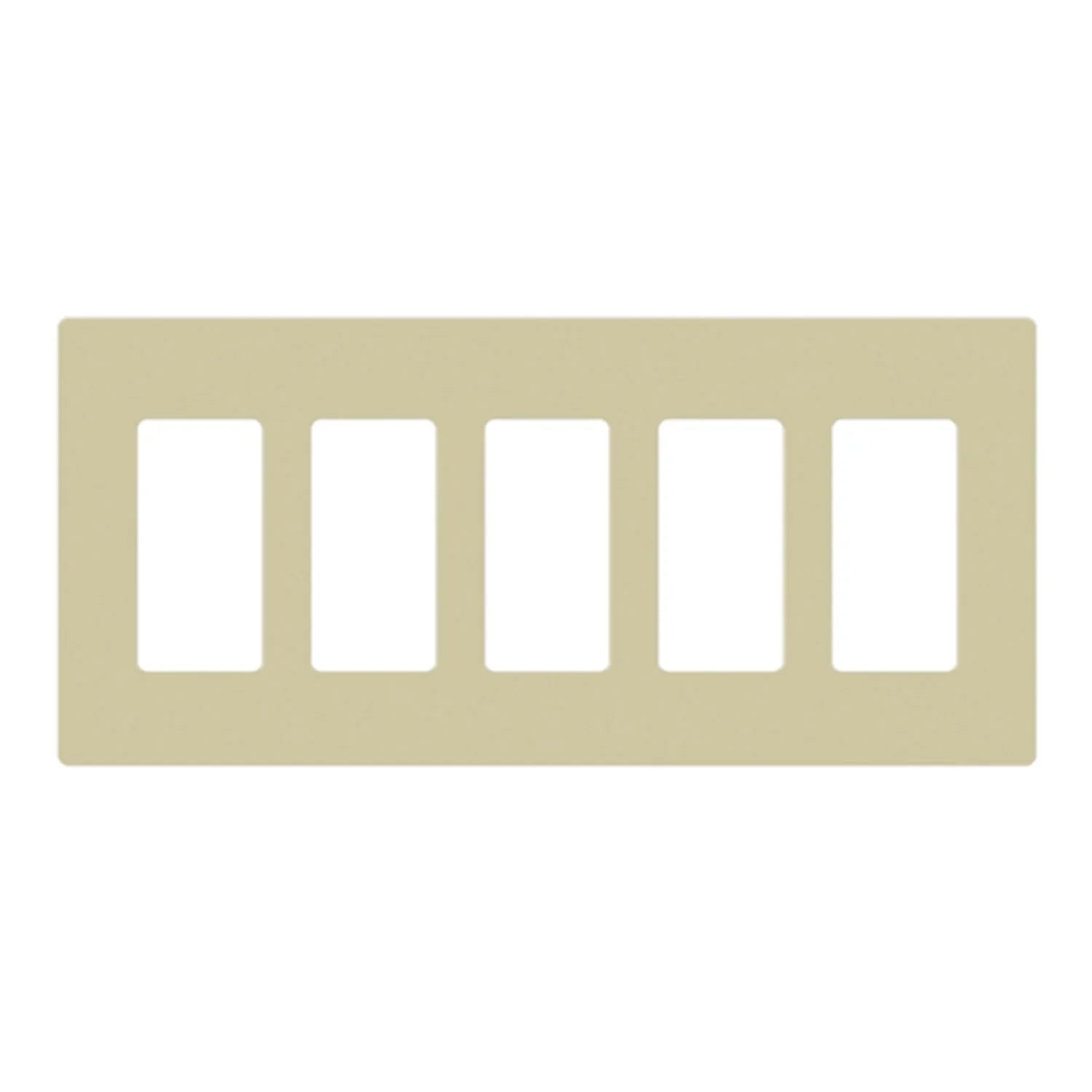 5-Gang Decorator Rocker Screwless Wall Plate, Ivory - Bees Lighting