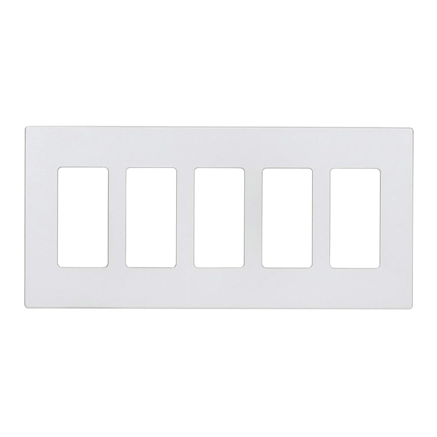 5-Gang Decorator Rocker Screwless Wall Plate, White - Bees Lighting