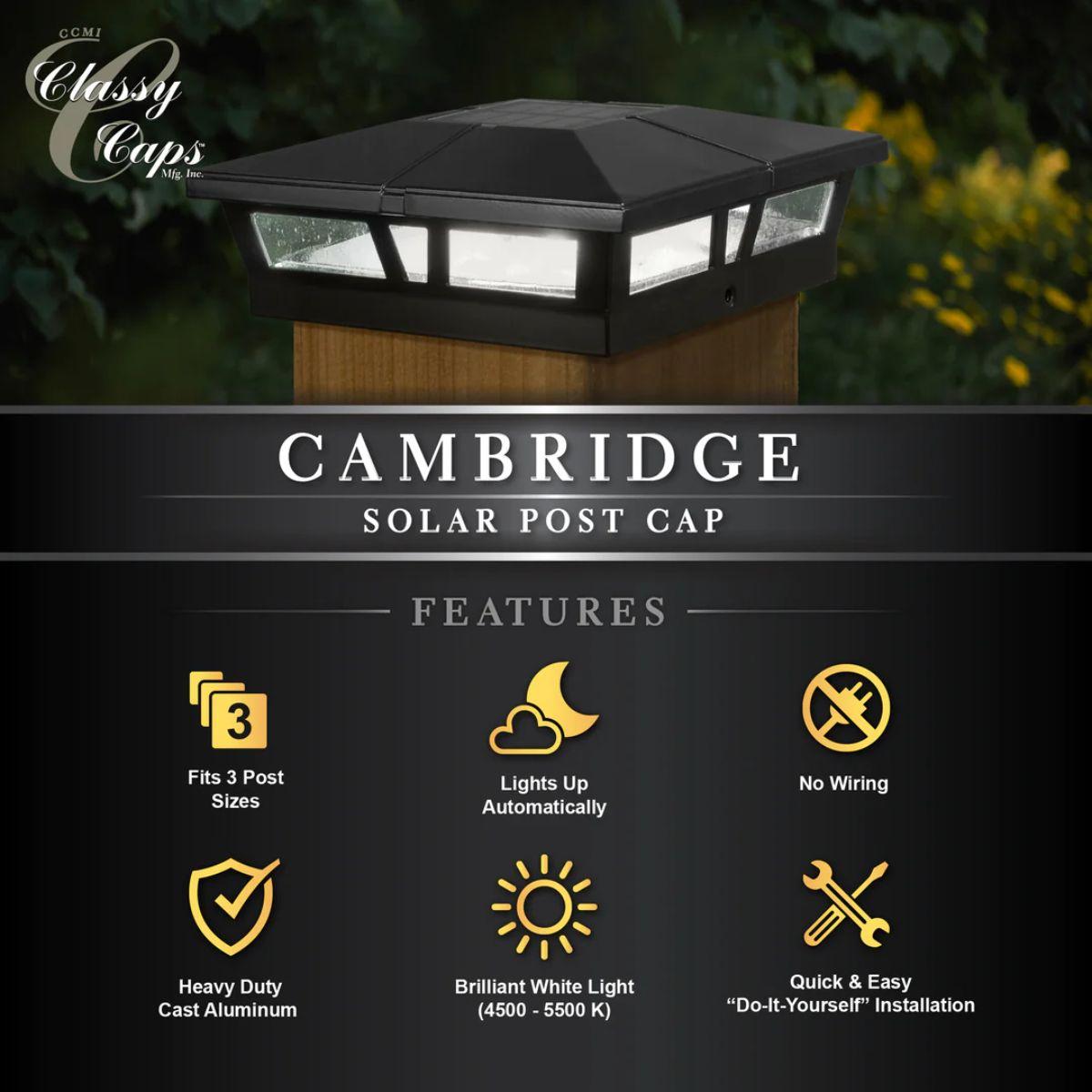 LED Solar Post Cap 6x6 10 Lumens 4500K (Pack Of 2)