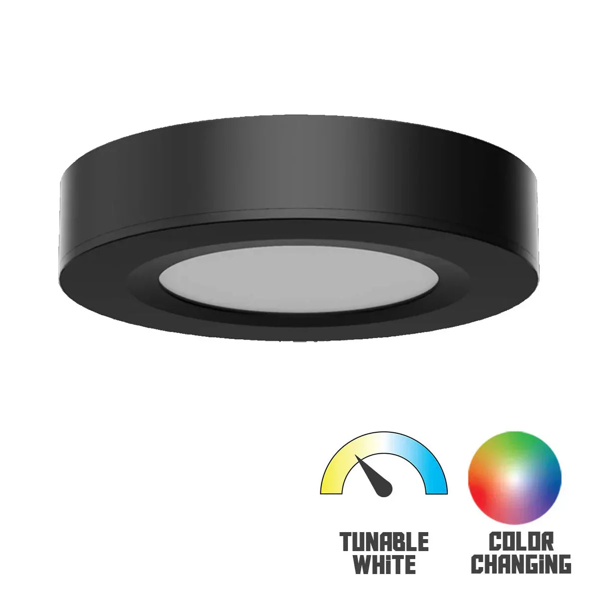Spektrum+ RGB+TW Puck, 105Lm, Surface/Recess, 24V DC - Bees Lighting