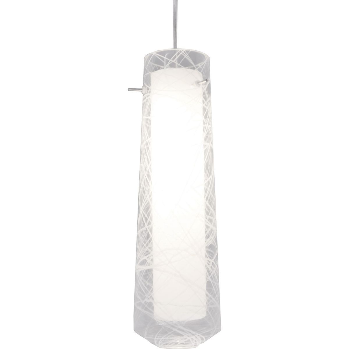 Spun 5 in. LED Pendant Light 3000K Satin Nickel Finish 120V, Clear Shade - Bees Lighting