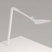 Splitty Reach Matte White Contemporary LED Desk Lamp with Through-Table Mount and USB Port - Bees Lighting