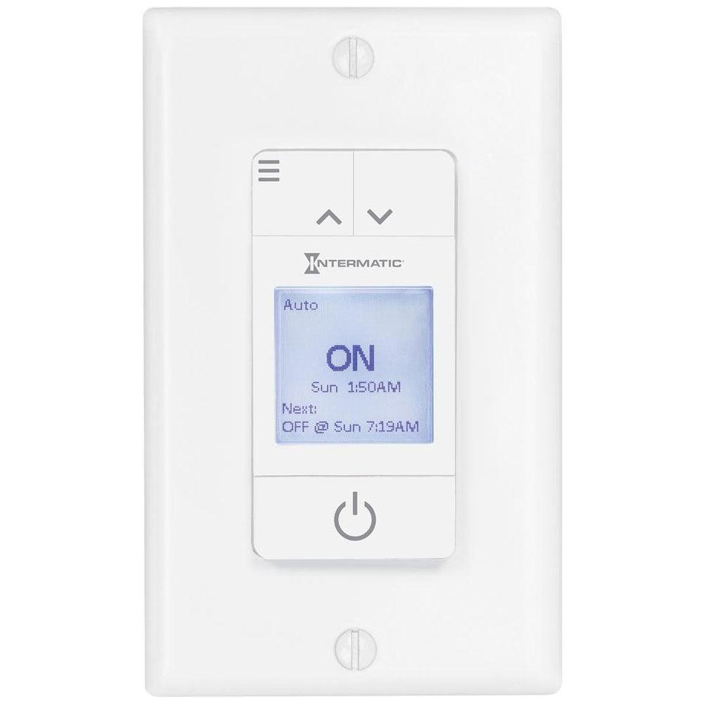 Ascend 15 Amp 7-Days Programmable In-Wall LED Switch Timer White