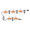 50ft Construction LED String Light For Jobsite, 8000 Lumens, Plug & Hooks, 120V - Bees Lighting