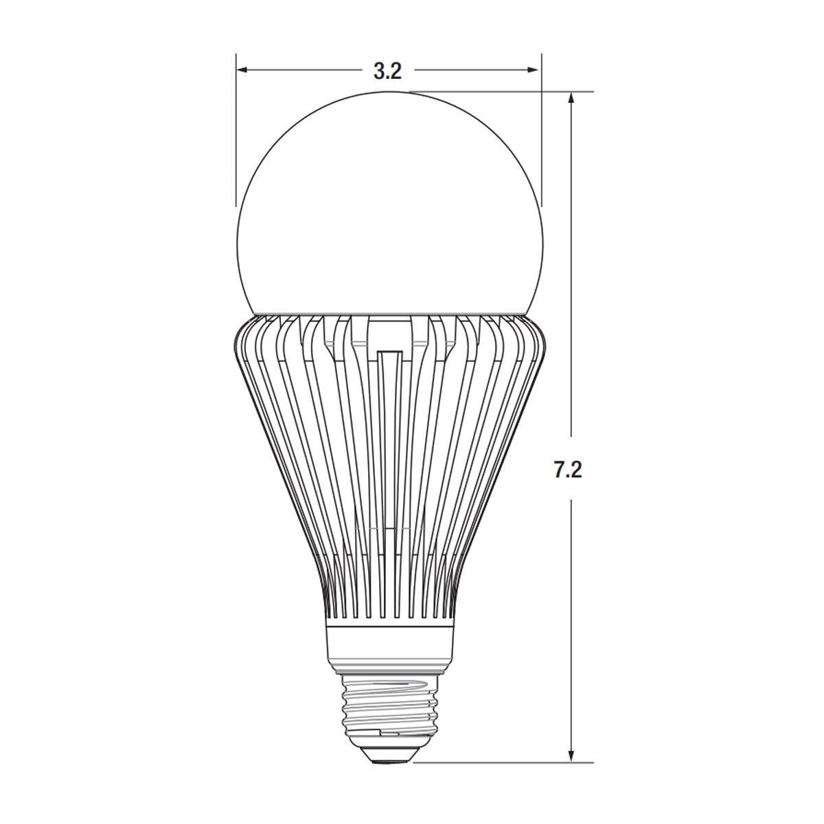 PS25 LED Bulb, 32 Watts, 4300 Lumens, 5000K, E26 Base, 200W Equal, Energy Star, 120-277V - Bees Lighting